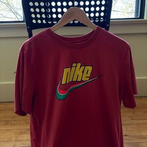 Nike Red Short Sleeve Tee Gradient Design